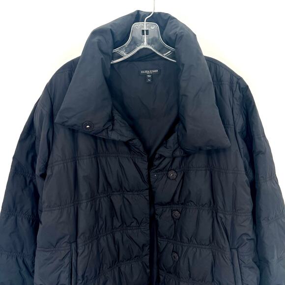 Eileen Fisher Petite women’s 80% down puffer winter jacket - Picture 2 of 10